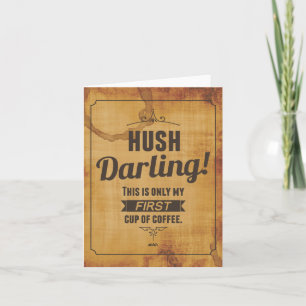 Cartão Placa de Nota Cafeada do Querido de Enxerce