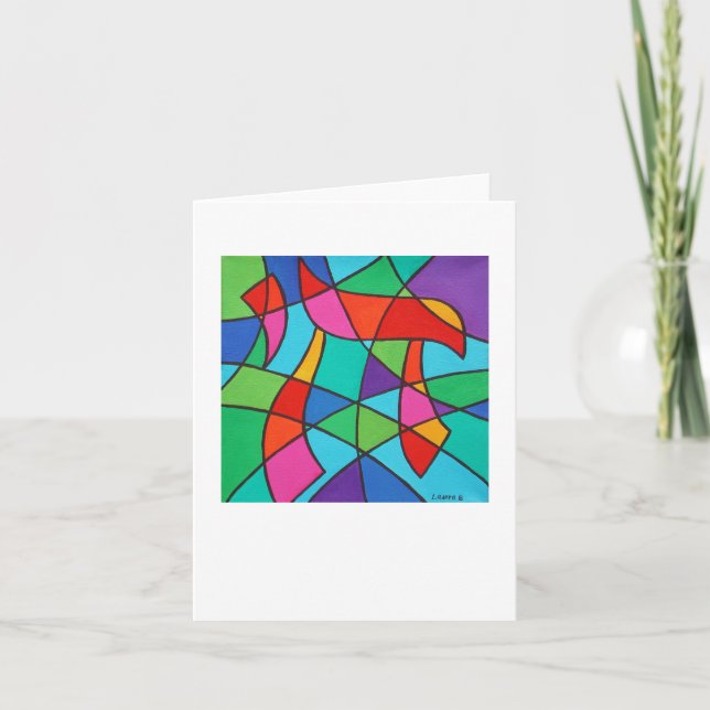 Cartão Placa de Nota Chai Mosaico 4 x 5.6 (Frente)