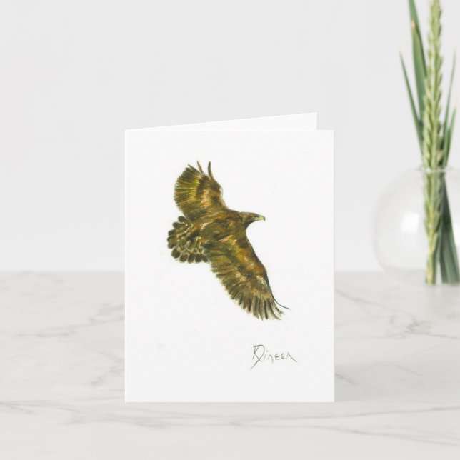 Cartão Placa de Nota de Águia ouro (Frente)