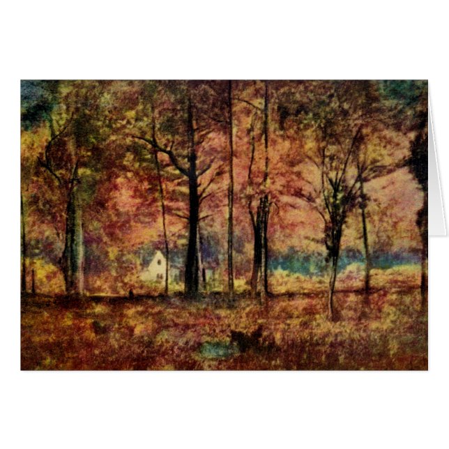 Cartão Placa de Nota de Amostra do outono (Frente horizontal)