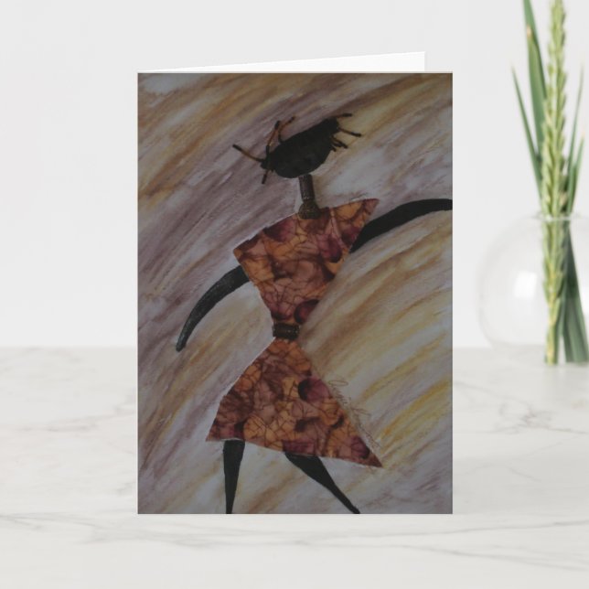 Cartão Placa de Nota de Arte Étnica do vazio (Frente)