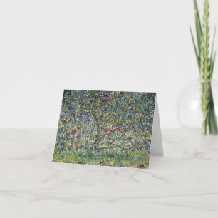 Cartão Placa de Nota de Árvore da Apple Gustav Klimt
