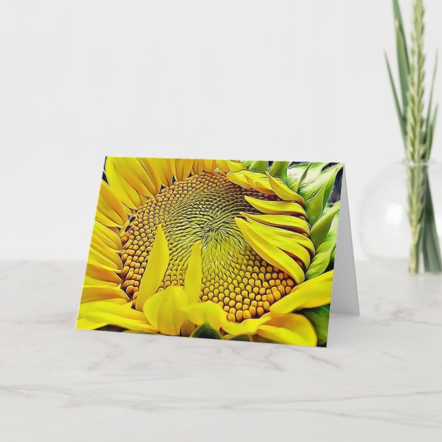 Cartão Placa de Nota de Escritura de Girassol Salm 84:11 (Frente)