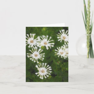 Cartão Placa de Nota de Flor com Floco de Neve