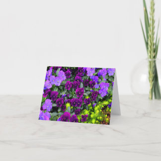 Cartão Placa de Nota de Painéis Roxos Dobrados, Horizonta