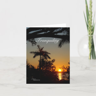 Cartão Placa de Nota de Palmeira Tranquila