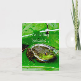 Cartão Placa de Nota de Sapo Sorridente