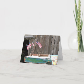 Cartão Placa de Nota de Sinalizadores e Barn Americanos