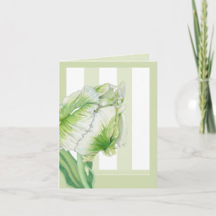Cartão Placa de Nota de Tulipa Verde
