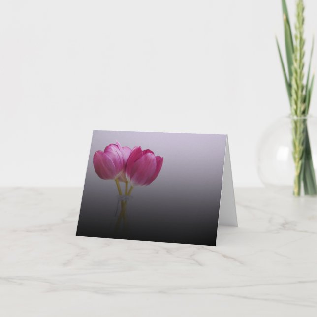 Cartão Placa de Nota de Tulipas de primavera (Frente)