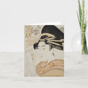 Cartão Placa de Nota de Vazio de Kitagawa Utamaro