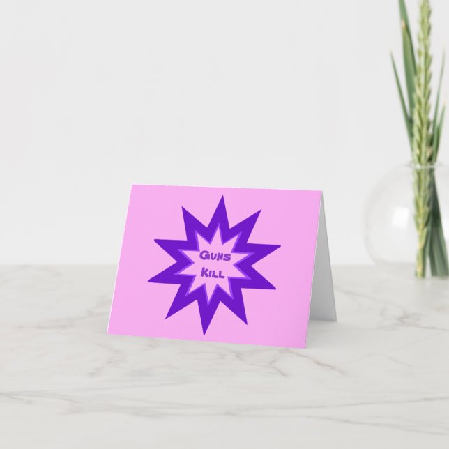 Cartão Placa de Nota de Vazio Rosa e Roxo Matar (Frente)