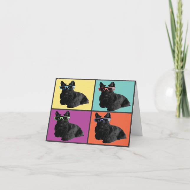 Cartão Placa de Nota do Hipster Scottie (Frente)