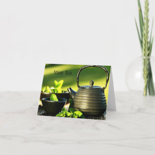 Cartão Placa de Nota do Tea Drinker