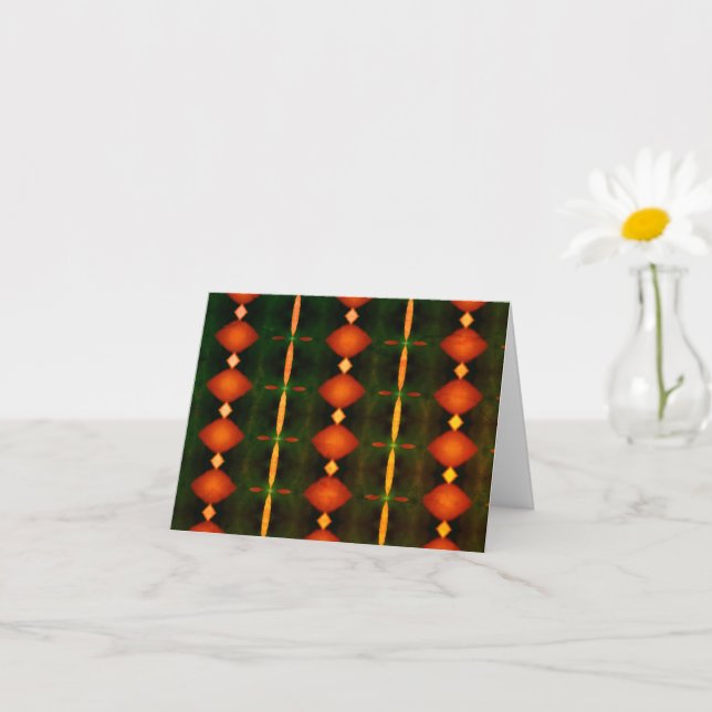 Cartão Placa de Nota do Vazio Abstrato de Laranjas Brilha (Planta pequena)