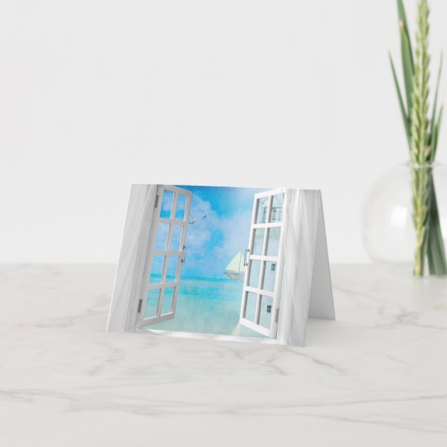 Cartão Placa de Nota do Vazio da Janela Náutica (Frente)