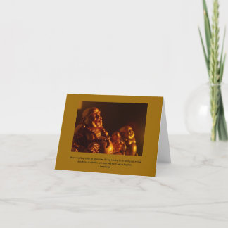 Cartão Placa de Nota Feliz Buddha