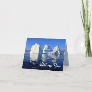 Cartão Placa de Nota Fotográfica do Vazio para Icebergs