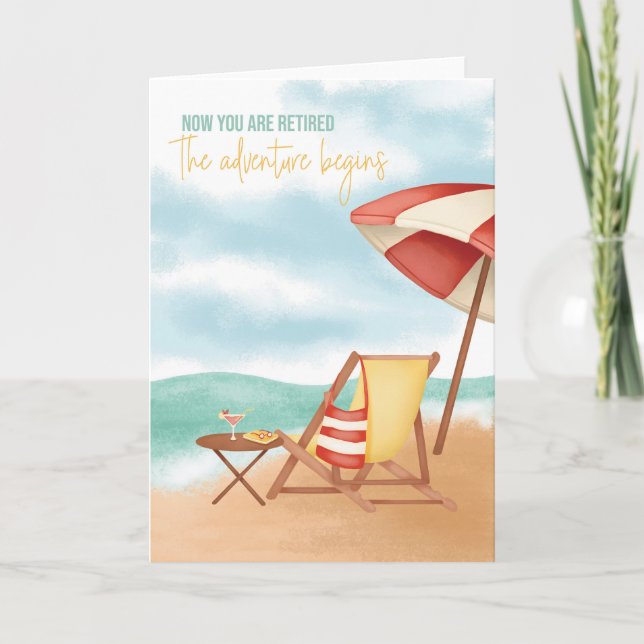 Cartão Placa de Novas Aventuras de Baixa Retorna Praia (Frente)