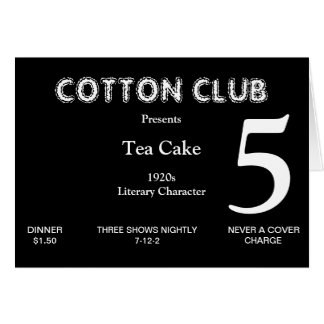 Cartão Placa de Número da Tabela de 1920