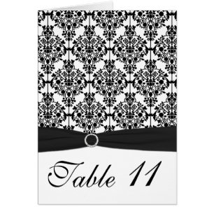 Cartão Placa de número da tabela de danos em preto-e-bran