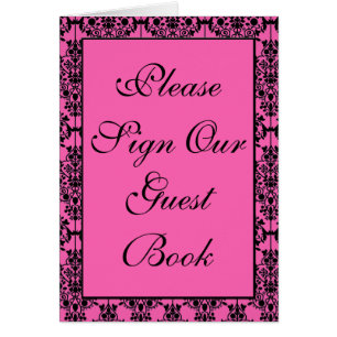 Cartão Placa de número da tabela de danos rosa e preto