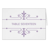 Placa de Número de Tabela Ornamental do Rico púrpu