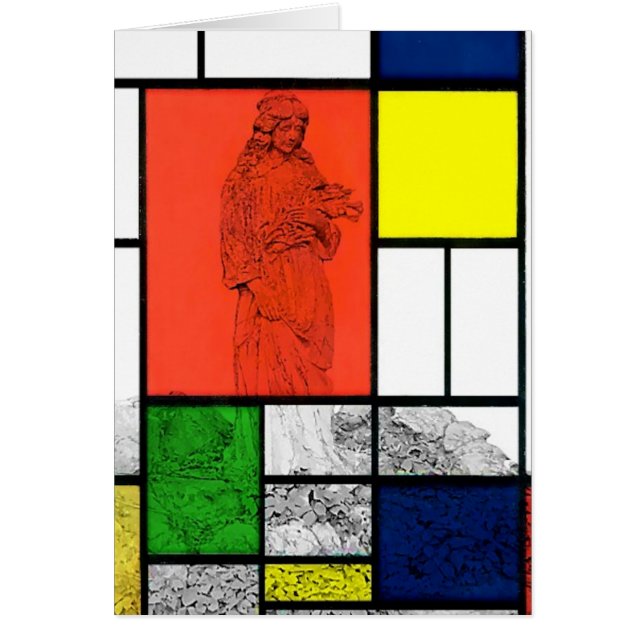 Cartão Placa de Ocasião com Vidro Estampado do Buquê Ange (Frente)