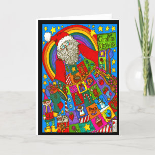 Cartão Placa de Papais noeis Abundant Blessings