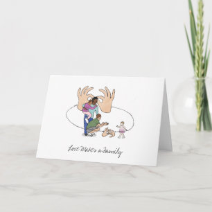 Cartão Placa de Parabéns de Adoção