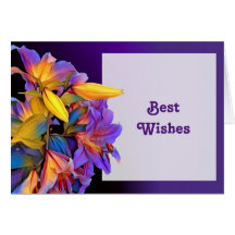 Placa de Parabéns de Casamento de Lírios Floral