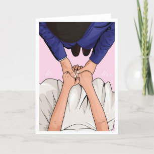 Cartão Placa de Parabéns de Casamento de Noite e Noite