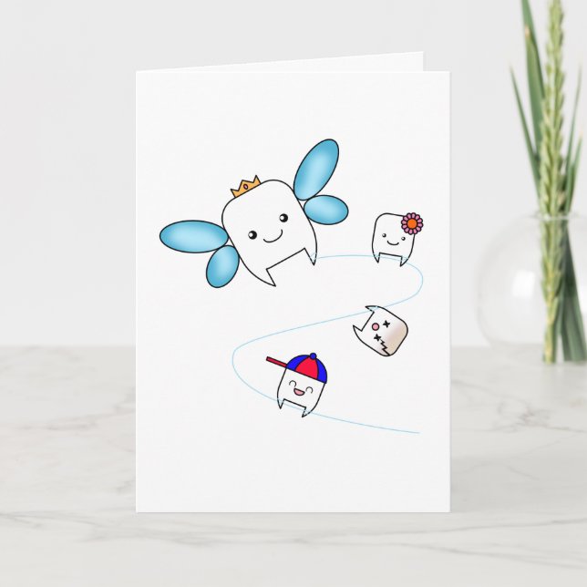 Cartão Placa de Parabéns de fada dentária (Frente)