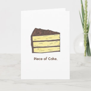 Cartão Placa de Parabéns de Fatia de Camada de Bolo