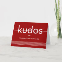 Placa de Parabéns do Kudos