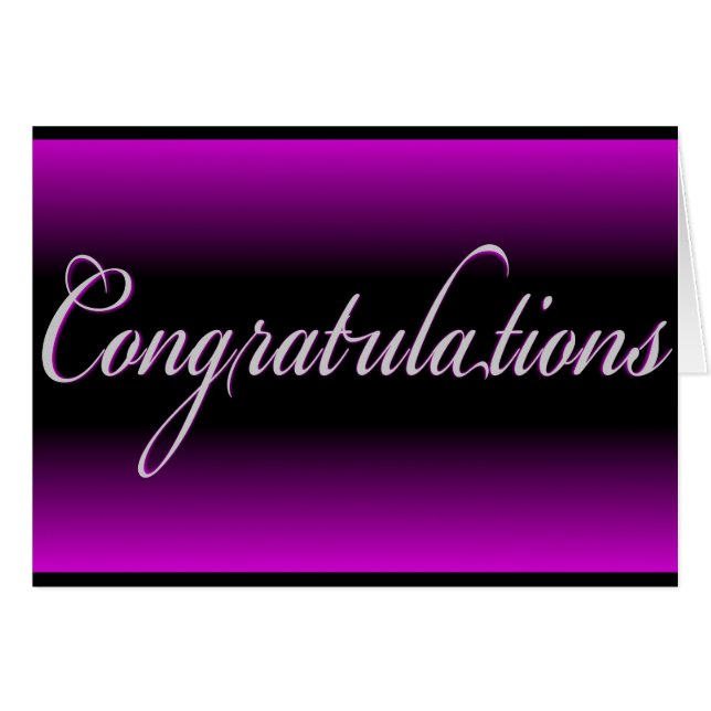 Cartão Placa de Parabéns preto de perda de desempenho ele (Frente Horizontal)