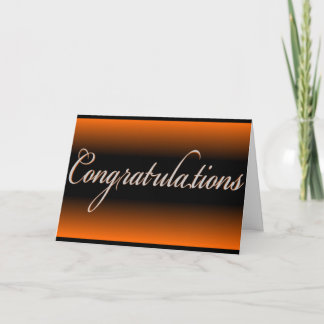 Cartão Placa de Parabéns preto Elegante