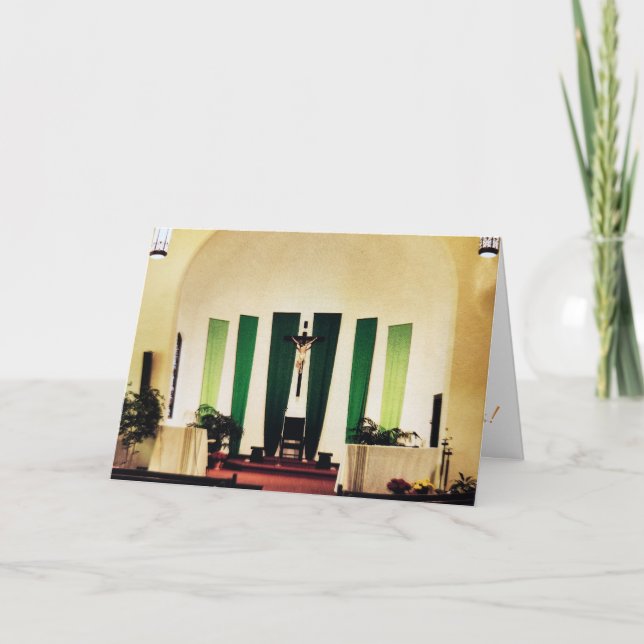 Cartão Placa de Páscoa "Altar a sua fé" (Frente)