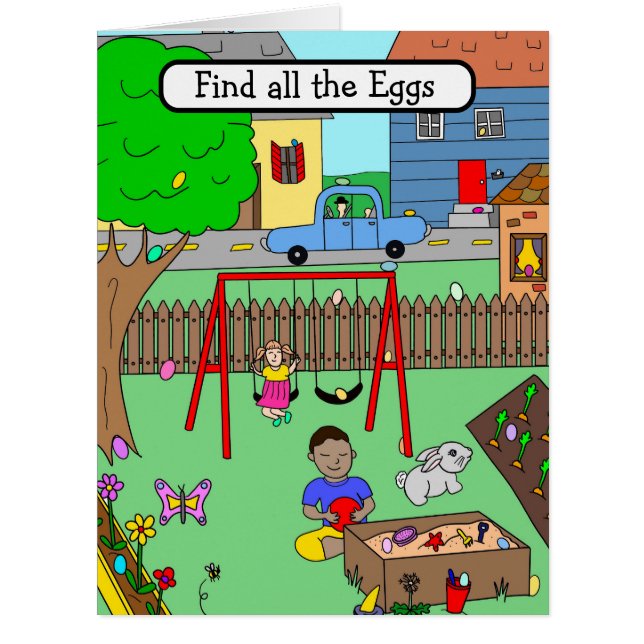 Cartão Placa de Páscoa jumbo para crianças (Frente)