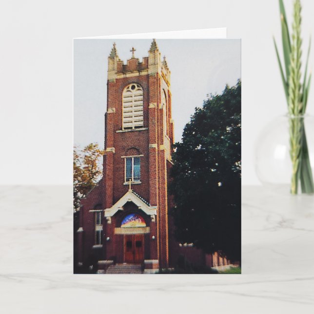 Cartão Placa de Páscoa "Santo Michael Reay for Us" (Frente)