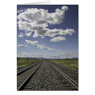 Cartão Placa de Perspectiva Ferroviária
