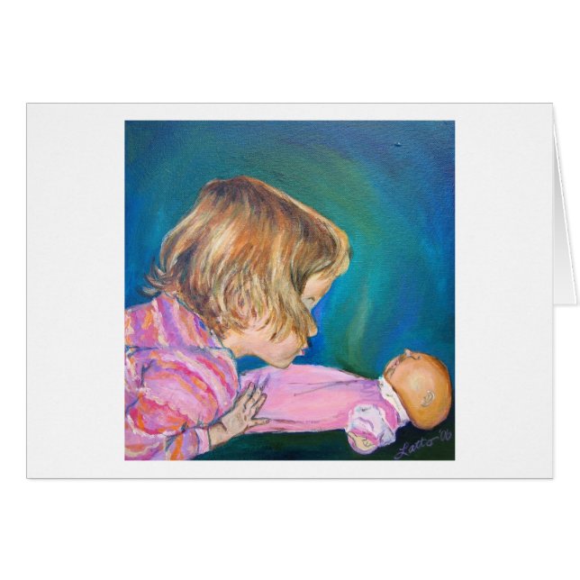 Cartão Placa de pijama rosa (Frente Horizontal)