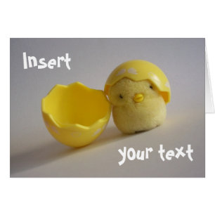 Cartão Placa de Pintinho amarela