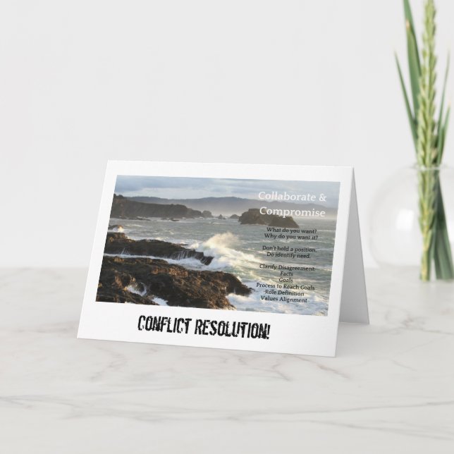 Cartão Placa de Pontos-Chave de Resolução de Conflitos (Frente)