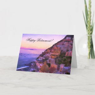Cartão Placa de pôr do sol Feliz Reforma Positano Itáli