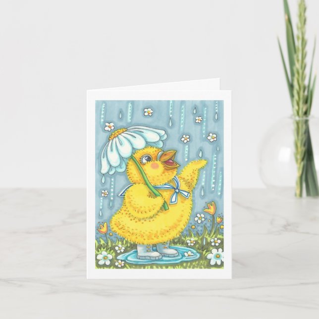 CARTÃO PLACA DE PRIMAVERA DE NOTA DE CHÁ DE APRIL TRAZEND (Frente)