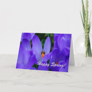 Cartão Placa de Primavera Feliz