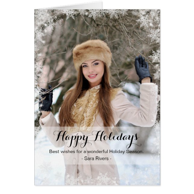 Cartão Placa de quadro Snowflakes (Frente)