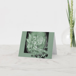 Cartão Placa de Quebra-cabeça de Fada