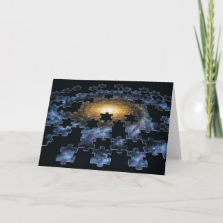 Cartão Placa de Quebra-cabeça Galaxy